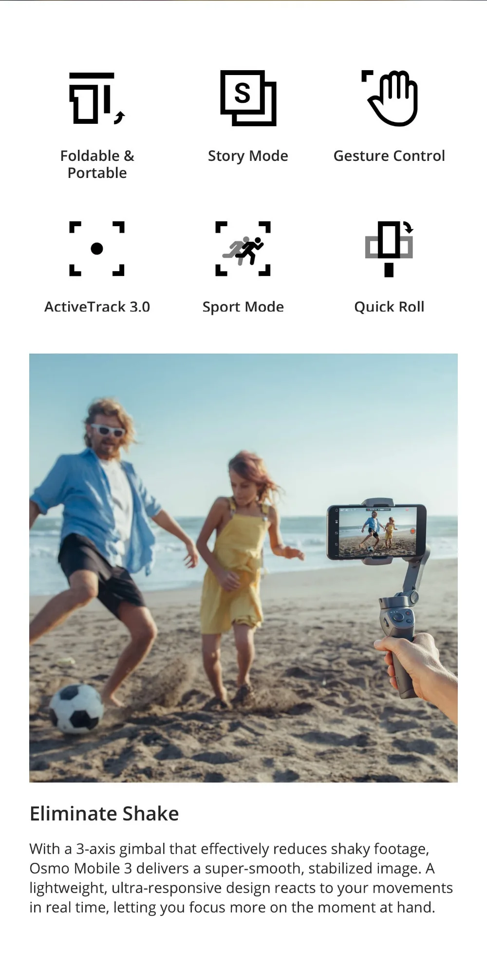 DJI Osmo Mobile 3 складной gimbal ActiveTrack 3,0 спортивный режим управление жестами Быстрый рулон Osmo Mobile 3 комбо
