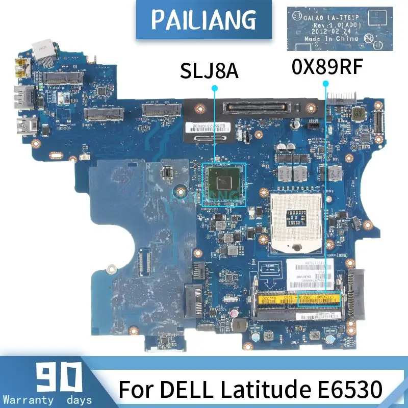 CN 0X89RF для DELL Latitude E6530 LA 7761P SLJ8A Материнская плата ноутбука DDR3 Протестирована