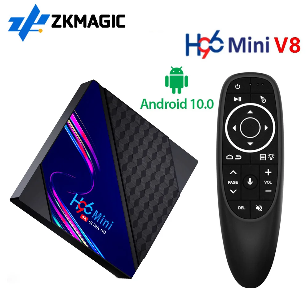 

Приставка Смарт-ТВ H96 MINI V8, Android 10,0, Rockchip RK3228A, 2 + 16/2,4 ГГц, Wi-Fi