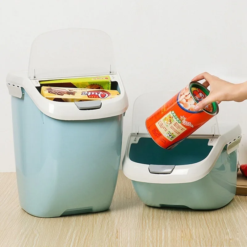 

Plastic 15Kg Rice Grain Storage Box Sealed Moisture-proof Large Pet Food Storage Container Mildew Anti-Oxidation