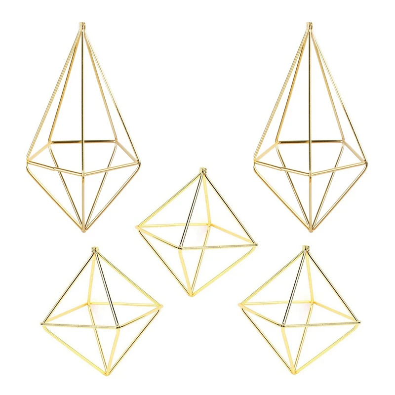 

3 Pack Hanging Air Plant Holder for Tillandsia Air Plants Display & 5 Packs Air Plant Holder Mini Metal Tabletop