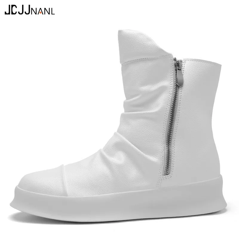 Модные мужские ботинки Челси в стиле хип хоп сезон осень зима модельные туфли без