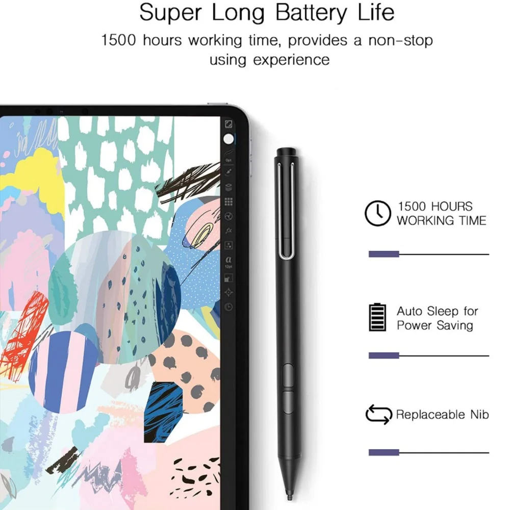 Стилус ONLIVING для Microsoft Surface Pro 7 6 дюймов сенсорный ноутбука 1024 уровней нажатия |