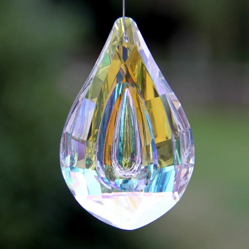 

Pipa crystal chain pendant Rainbow Drops Craft Hanging Chain Window Ornament Home Garden Decoration B2Cshop