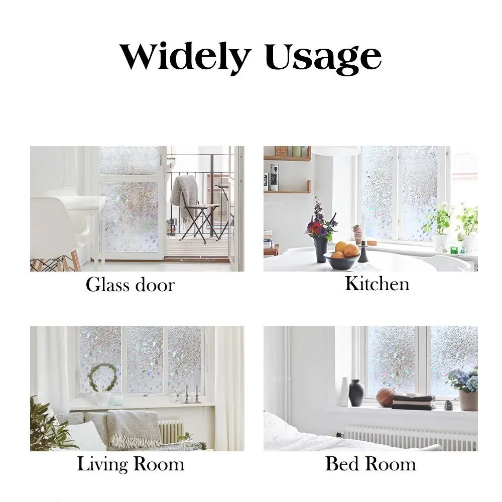 

LUCKYYJ Privacy Windows Adhesive-free Decorative film UV protection removable self-adhesive windowsVinyl PrivacyGlass Sticker