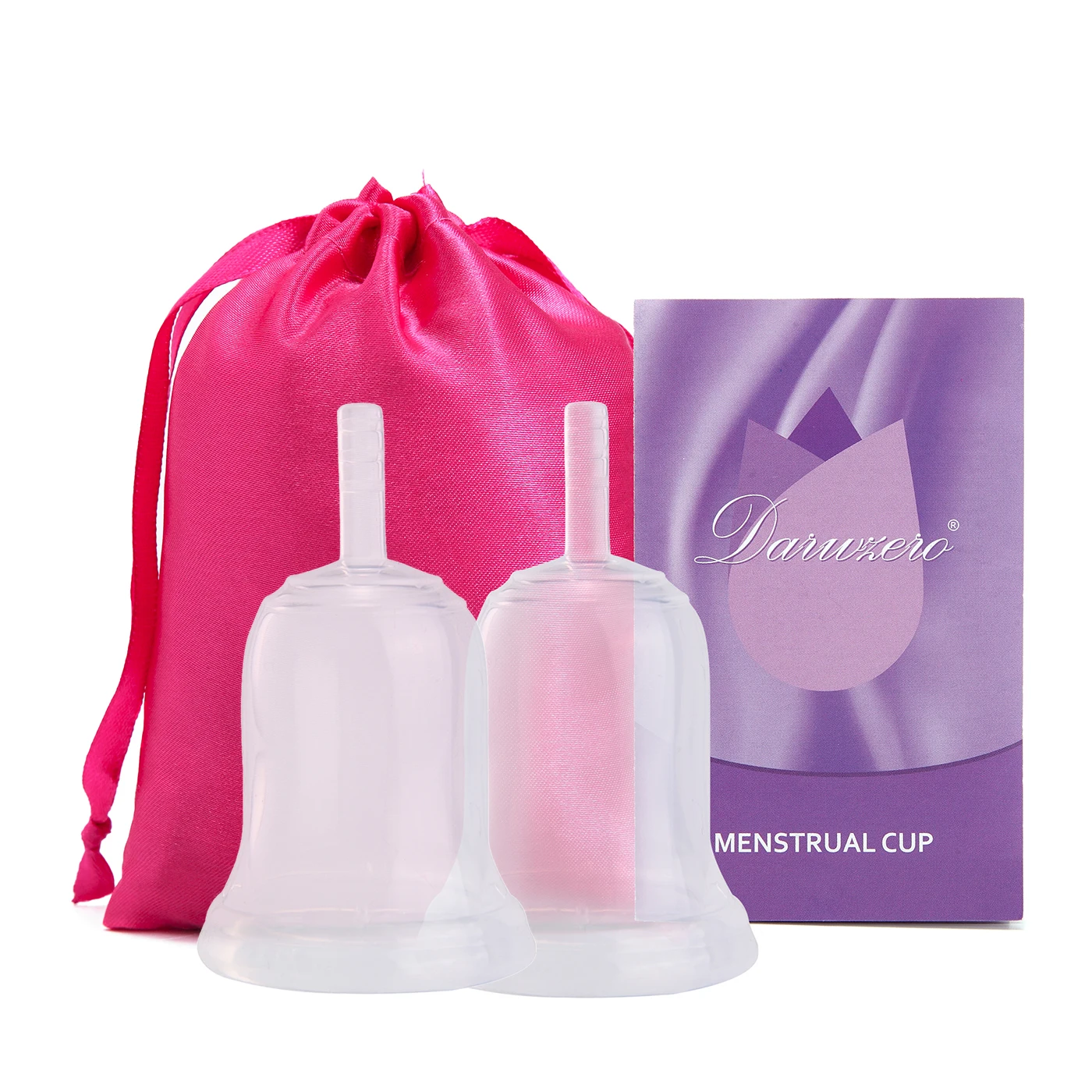 2Pcs-1Clothbag-White Жидкая медицинская силиконовая менструальная Чашка мягкая Жидкая силиконовая женская гигиеническая менструальная чашка Женская Дамская менструальная чашка - Цвет: 2Pcs-1Clothbag-White