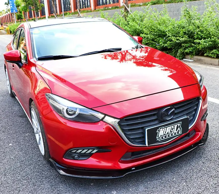 3 шт./компл. ABS/углеродное волокно автомобильные передние разветвители для