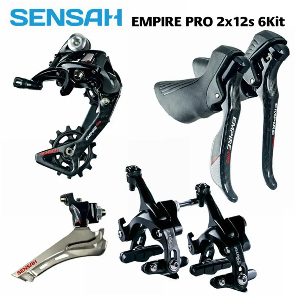 SENSAH EMPIRE PRO 4 6 8 комплектов Углеродное волокно 2x12Speed 24s Road Groupset R/L переключатель + R/F