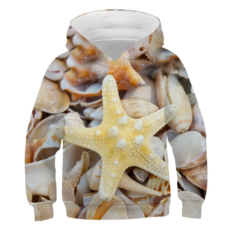 

New Boys Girls Cute Marine organisms 3D Print Hoodie Cartoon Long Sleeve Children Pullover Spring Kid Top Children Clothes 4-14Y