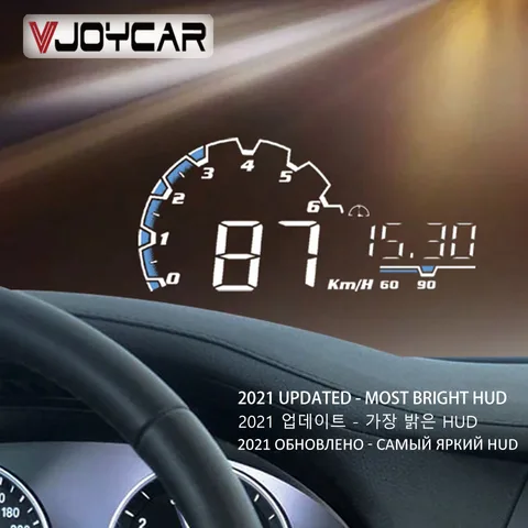 Автомобильный HUD Vjoycar VH300, 5,5 дюйма, передний дисплей OBD II EUOBD, лобовое стекло, проекционный спидометр, автомобильная электроника, сигнализация превышения напряжения