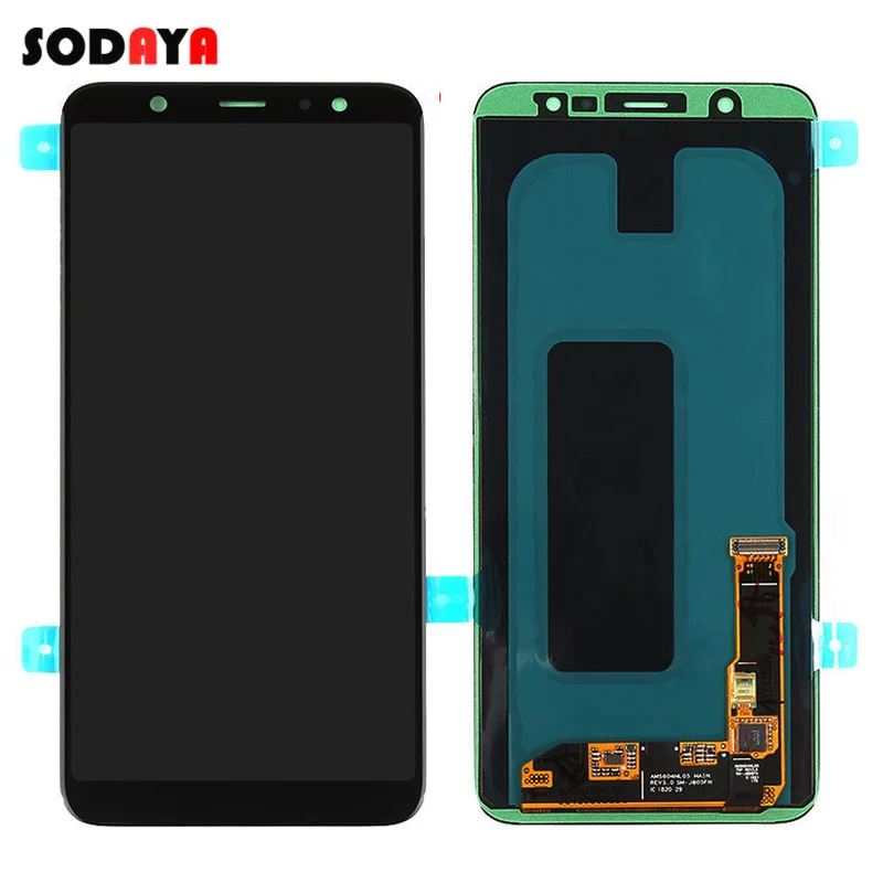 AMOLED для samsung Galaxy A6 Plus A605 ЖК-дисплей с кодирующий преобразователь сенсорного экрана в сборе