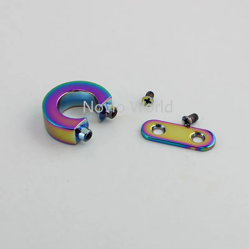 Металлическая Радужная фурнитура для сумок/сумок застежка с кисточкой и крышкой