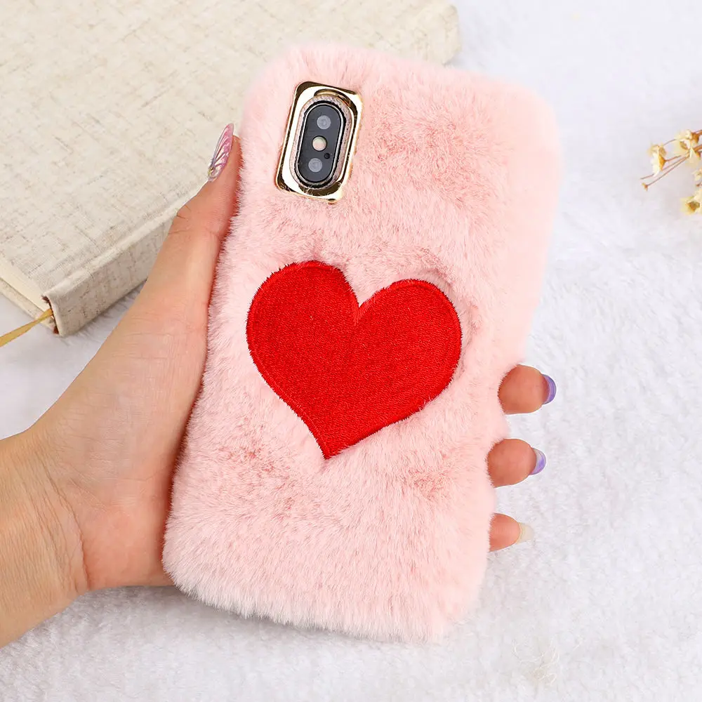 Роскошный пушистый меховой мягкий чехол LAPOPNUT для iPhone 7 Plus 8 6S 6 5 5S SE милый плюшевый