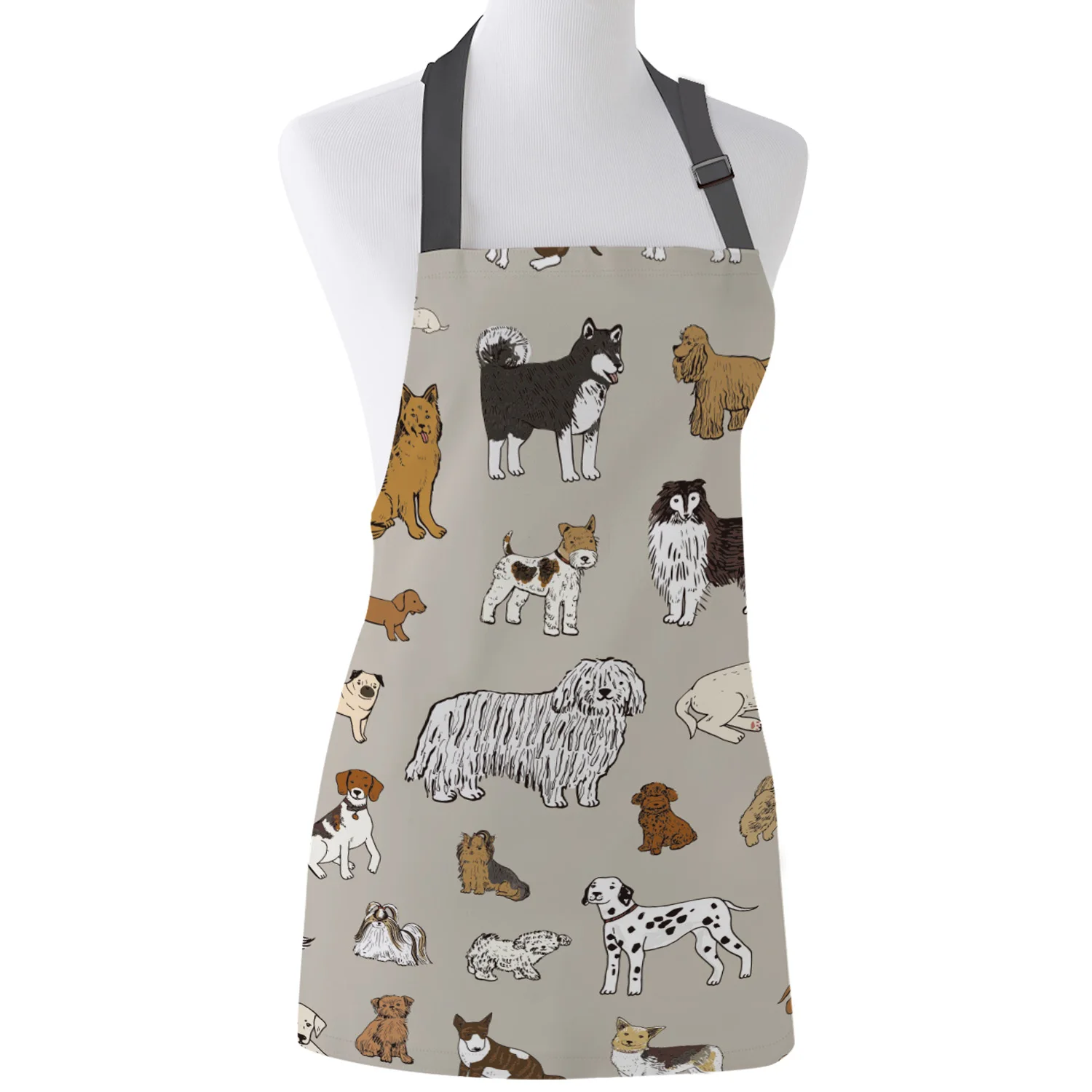 Кухонный Фартук Tophome регулируемые брезентовые фартуки без рукавов с мультяшным