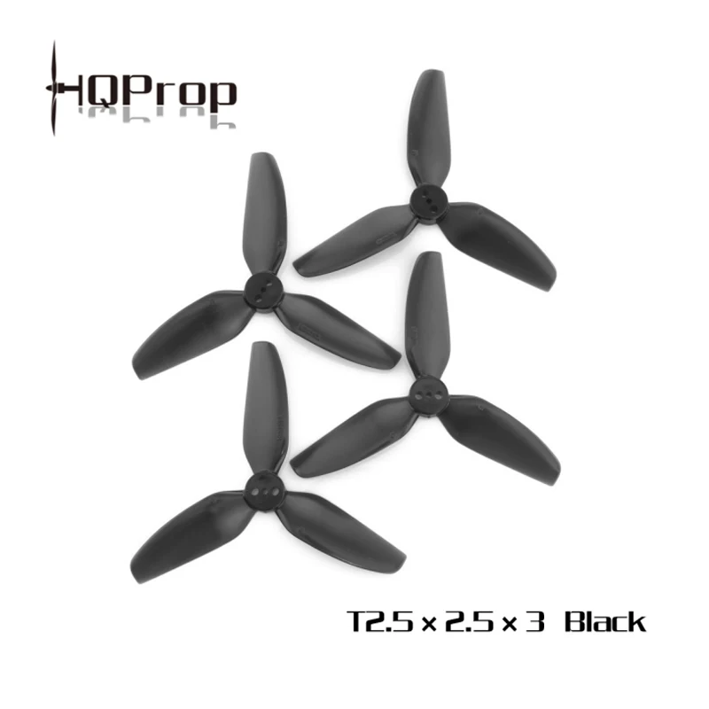 Пропеллер HQPROP T2.5X2.5X3 2535 3-лопастной из поликарбоната для радиоуправляемых FPV