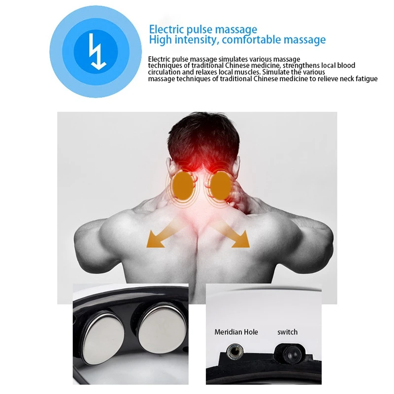 

Neck Massager,Intelligent Portable Neck Massage 6 Modes for At Home Outdoor Office Car