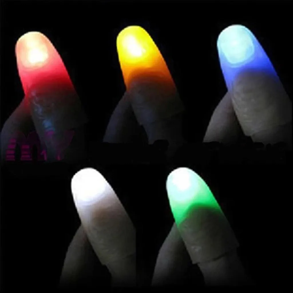 2 шт. светодиодная пальчиковая игрушка светильник кольца светится в темноте