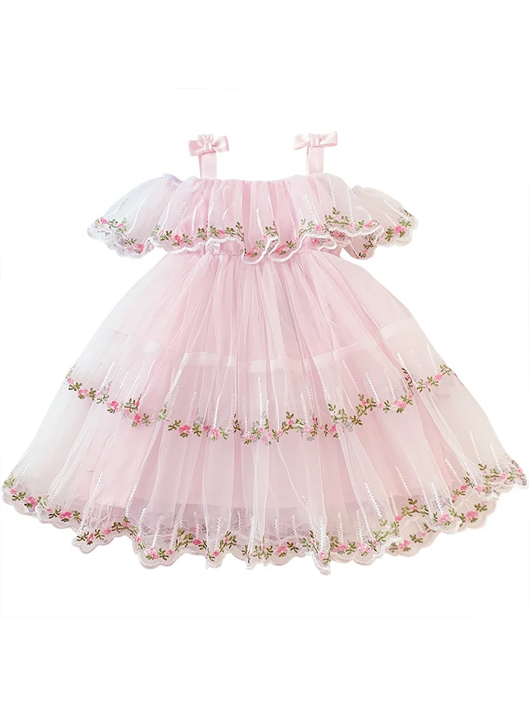 Детские платья летнее платье для свадебвечерние кружевное девочек бальное с