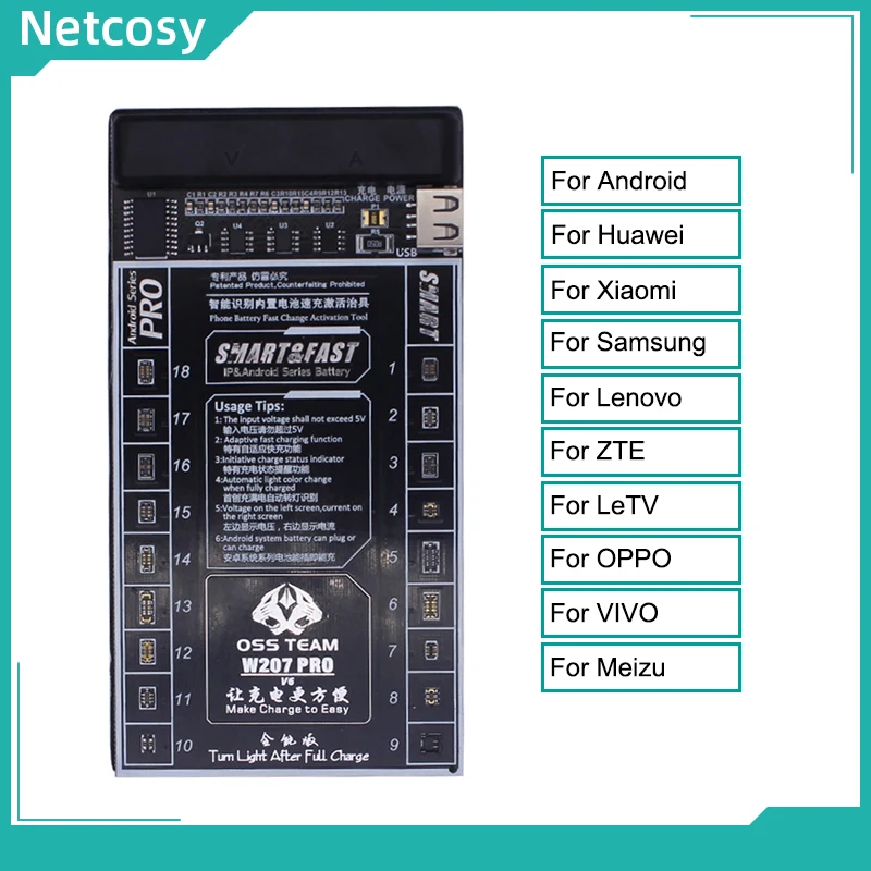 Плата активации аккумулятора тестового кабеля для смартфонов серии Android быстрая