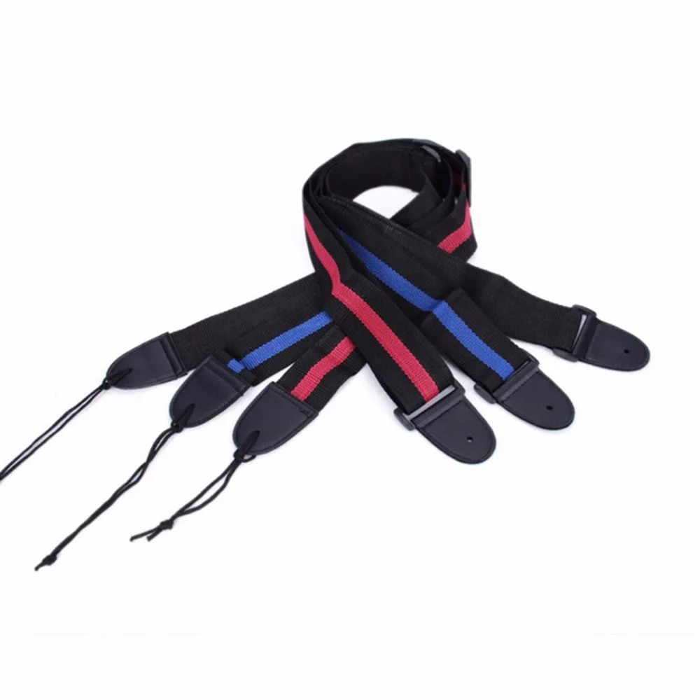 

Adjustable Pure Nylon PU Leather Electric Guitar Strap Belt For Acoustic Guitar Bass Musical Instrument Accessories