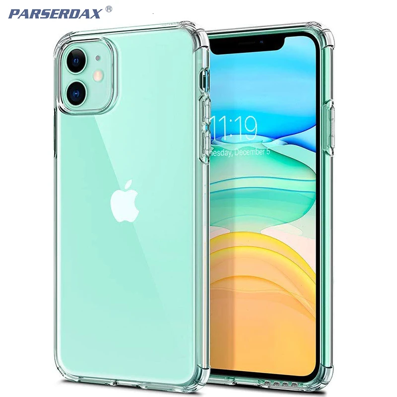 1000 шт прозрачный защитный сверхпрочный ТПУ бампер чехол для iPhone 12 11 Pro Max X XS XR 8 7 Plus