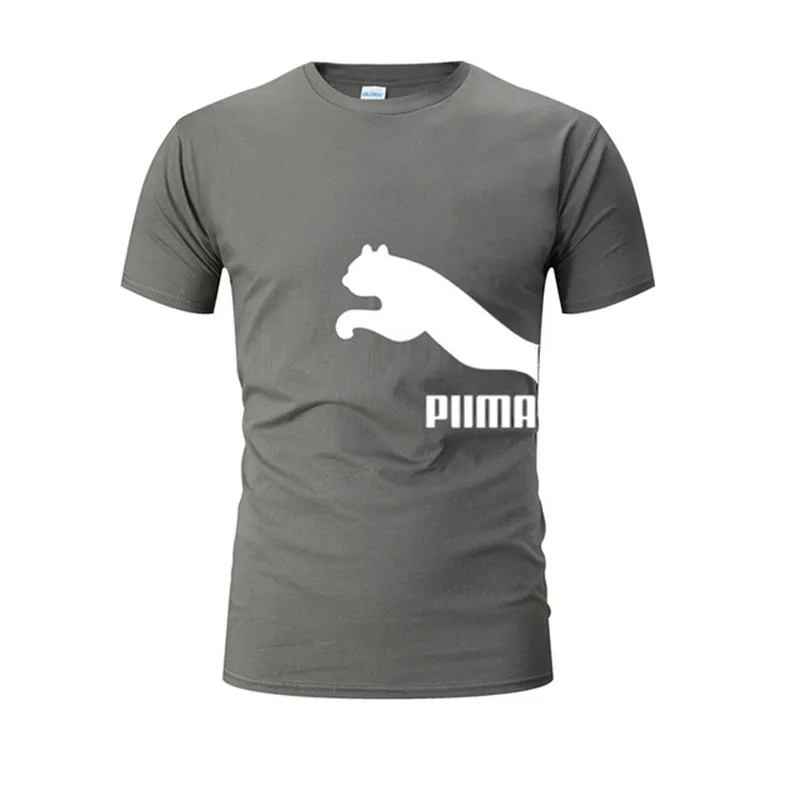 

2021 summer new puma sports T-shirt casual cotton half sleeve printed round neck men's lovers wear