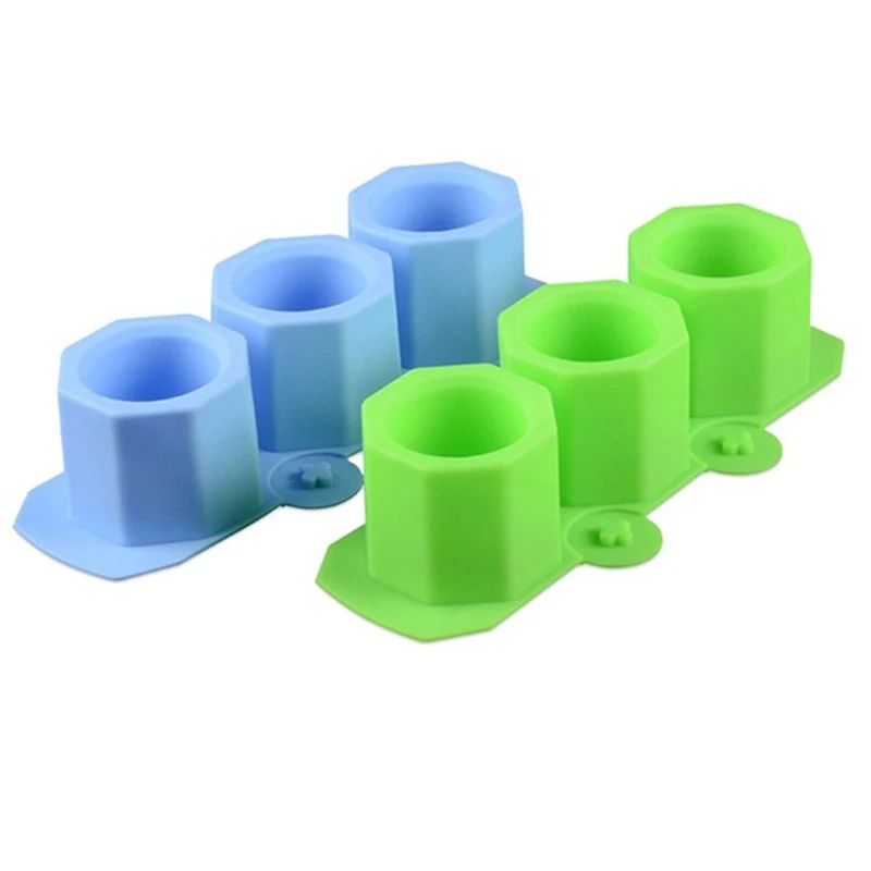 Восьмиугольная силиконовая форма для бетона мясистый цветочный горшок