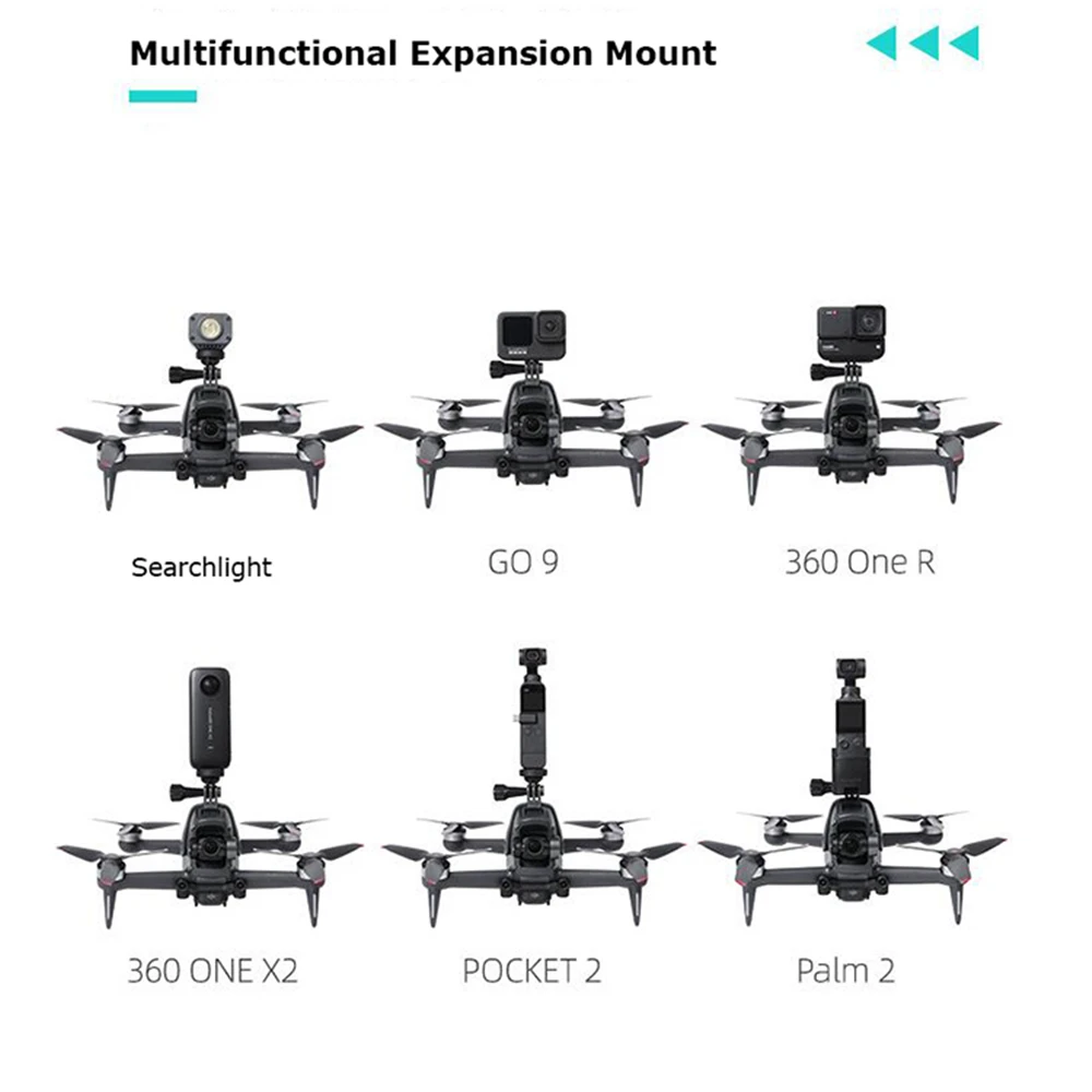 

for OSMO ACTION Multifunctional Expansion Mount Bracket Searchlight Upgrade Parts for DJI FPV Drone for GoPro for POCKET 2/1