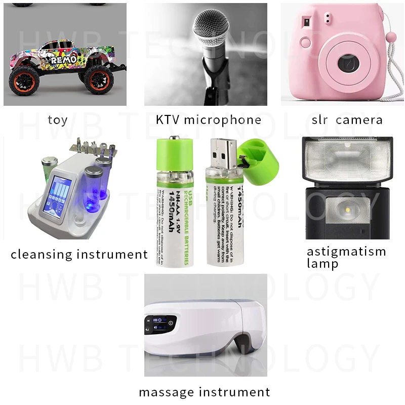 Аккумуляторные батарейки портативный аккумулятор АА 4 шт. 1450 мА · ч 1 2 в USB