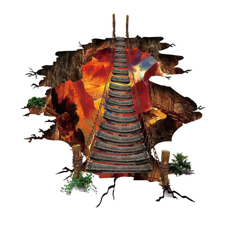 Новая 3D яркая Лавовая наклейка на пол настенный стикер домашний декор DIY наклейки