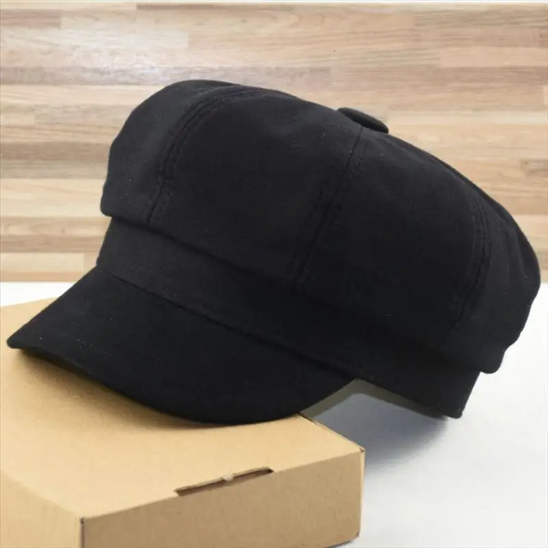 Прямая поставка хлопковая восьмиугольная шапка женская маленький размер модная