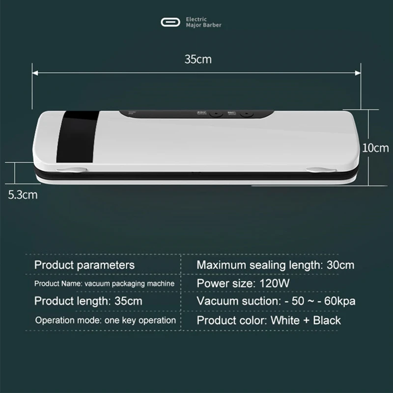 

Household Vacuum Sealer Automatic Food Sealer Sous Vide For Home Kitchen Food Snacks Saver Vacuum Packing Machine With 50 Bags