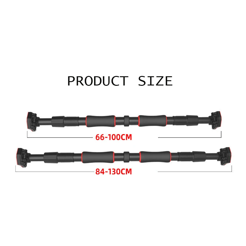

66-130cm Pull Up Bar B Load 440LB Sport Fitness Training Pull Up Bar Adjustable Door Horizontal Bars Exercise Home Workout Gym