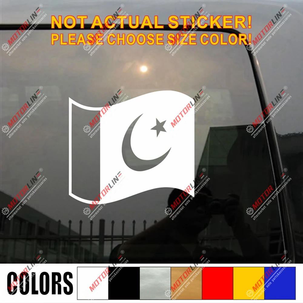 Наклейка с флагом Пакистана Виниловая наклейка на автомобиль ислам модель bkgrd die