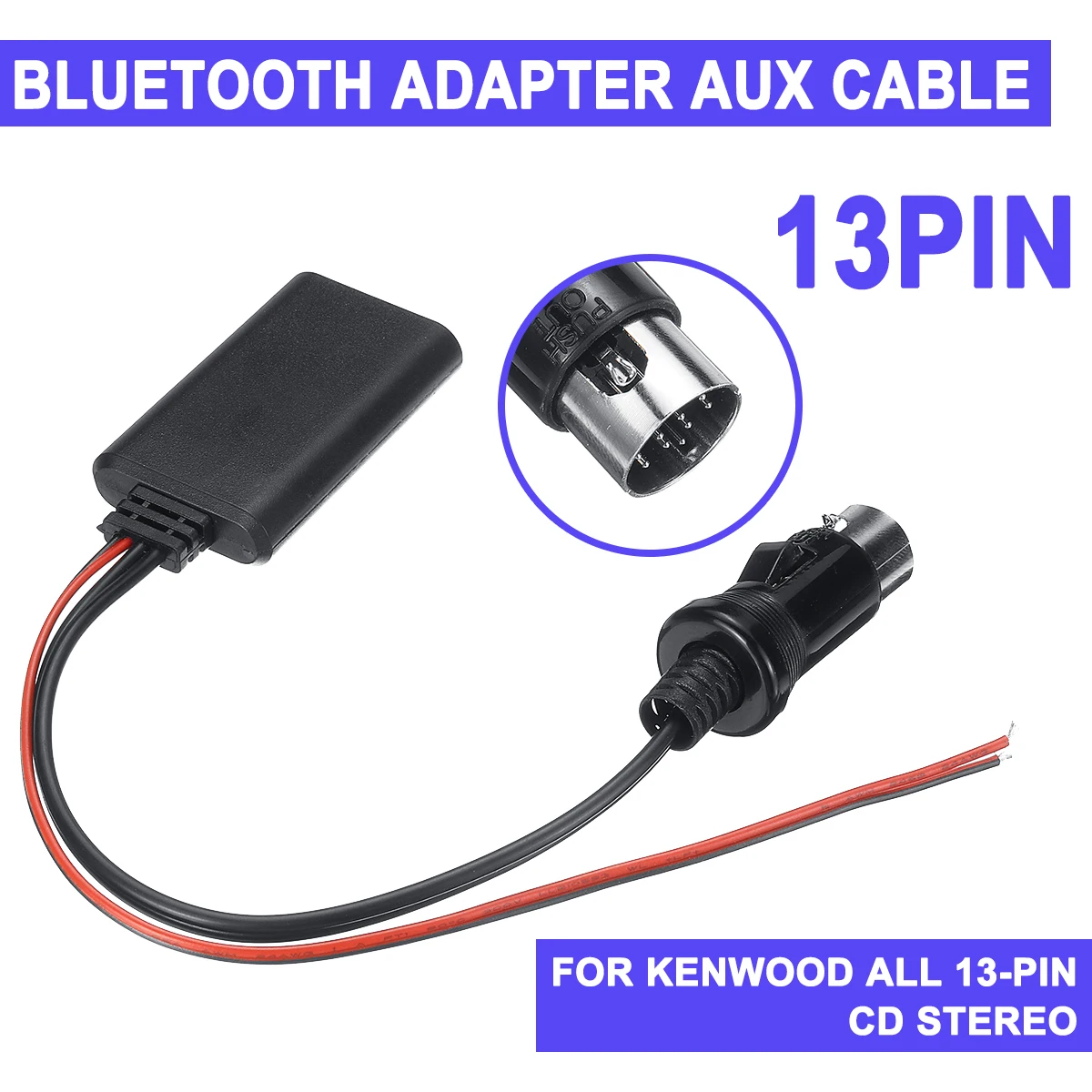 

Car Electronics Accessories For Kenwood All Car bluetooth Module Audio Aux Cable Adapter Receiver 13-pin CD Stereo