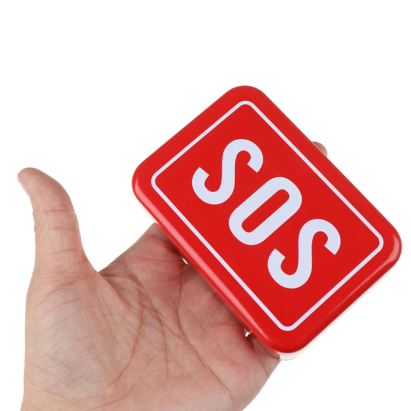 Портативная коробка для хранения лекарств таблеток SOS Оловянная чехол контейнер