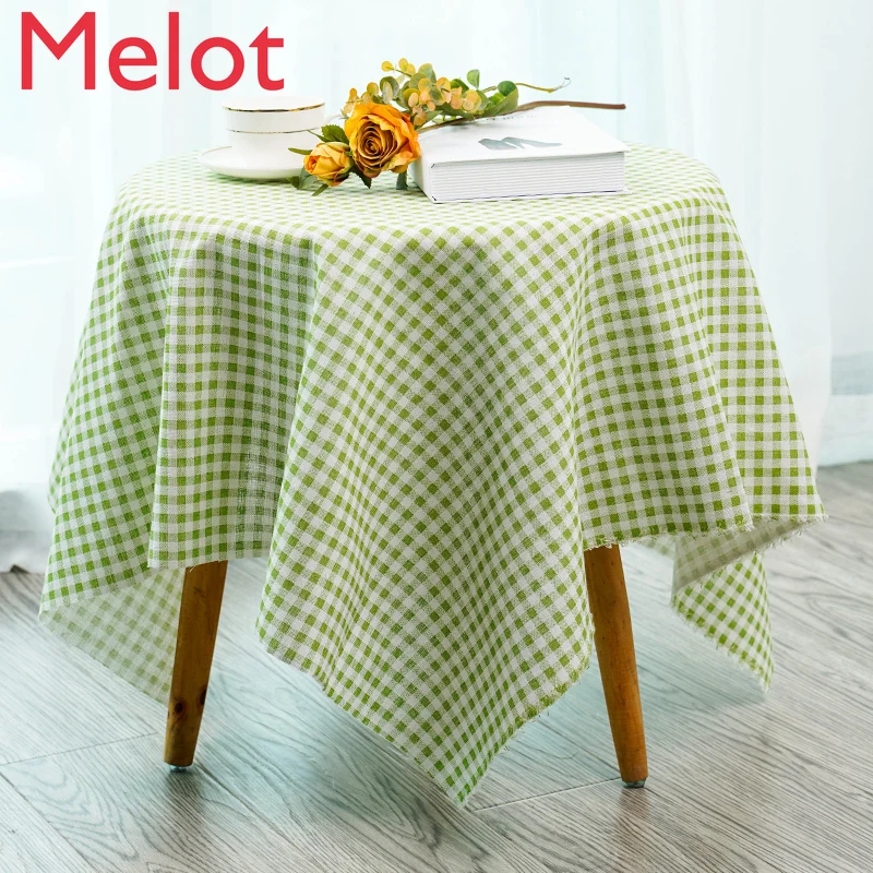 

Cotton Linen Round Tablecloth Romantic Floral Printed Tablecloth Outdoor Floor Mat Decorative Wedding Clothing