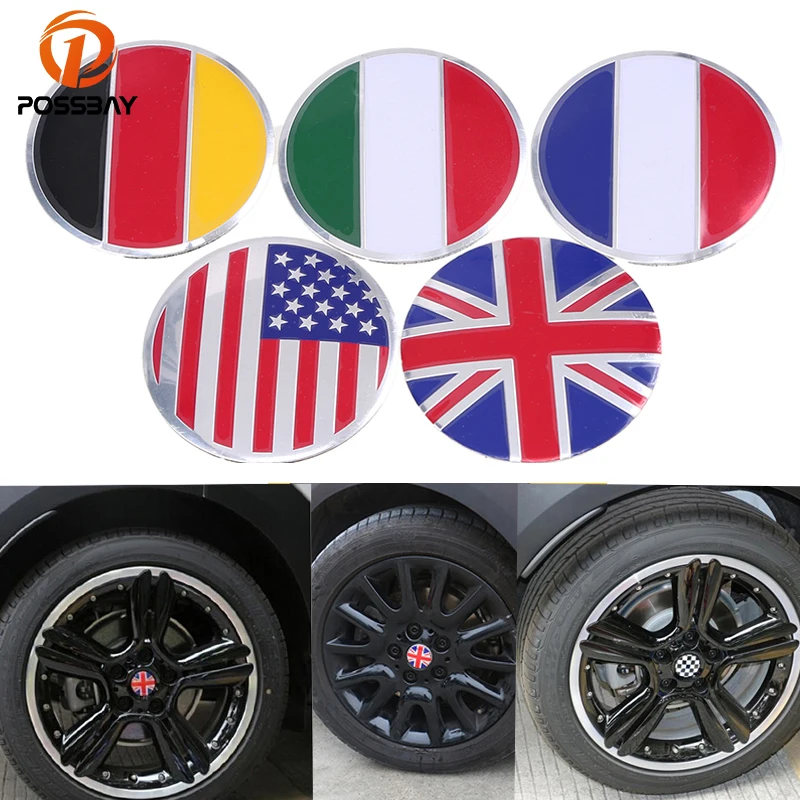 Автомобильные колпачки POSSBAY 4x57 мм с круглым колесом и центральной втулкой