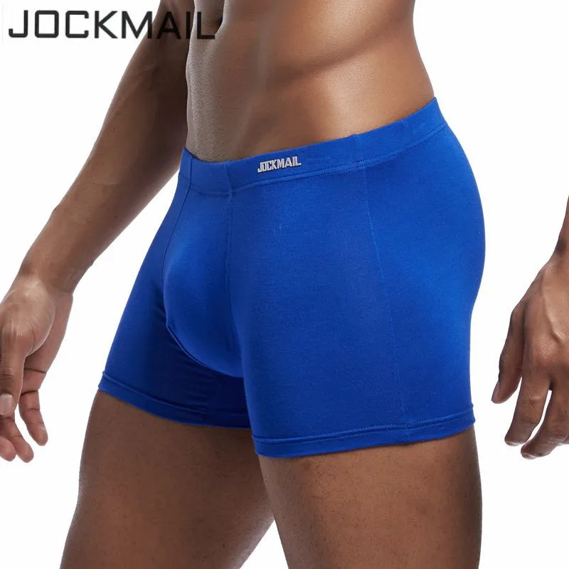 JOCKMAIL, Брендовые мужские трусы, дышащие, cuecas, боксеры, Модальные, одноцветные, мужское нижнее белье, u-образные выпуклые сексуальные трусы, домашняя одежда, боксеры, шорты для мужчин