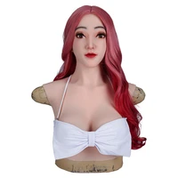 clair face mask realistic soft silicone with e cup breast cosplay for masquerade halloween crossdresser drag queen transgender