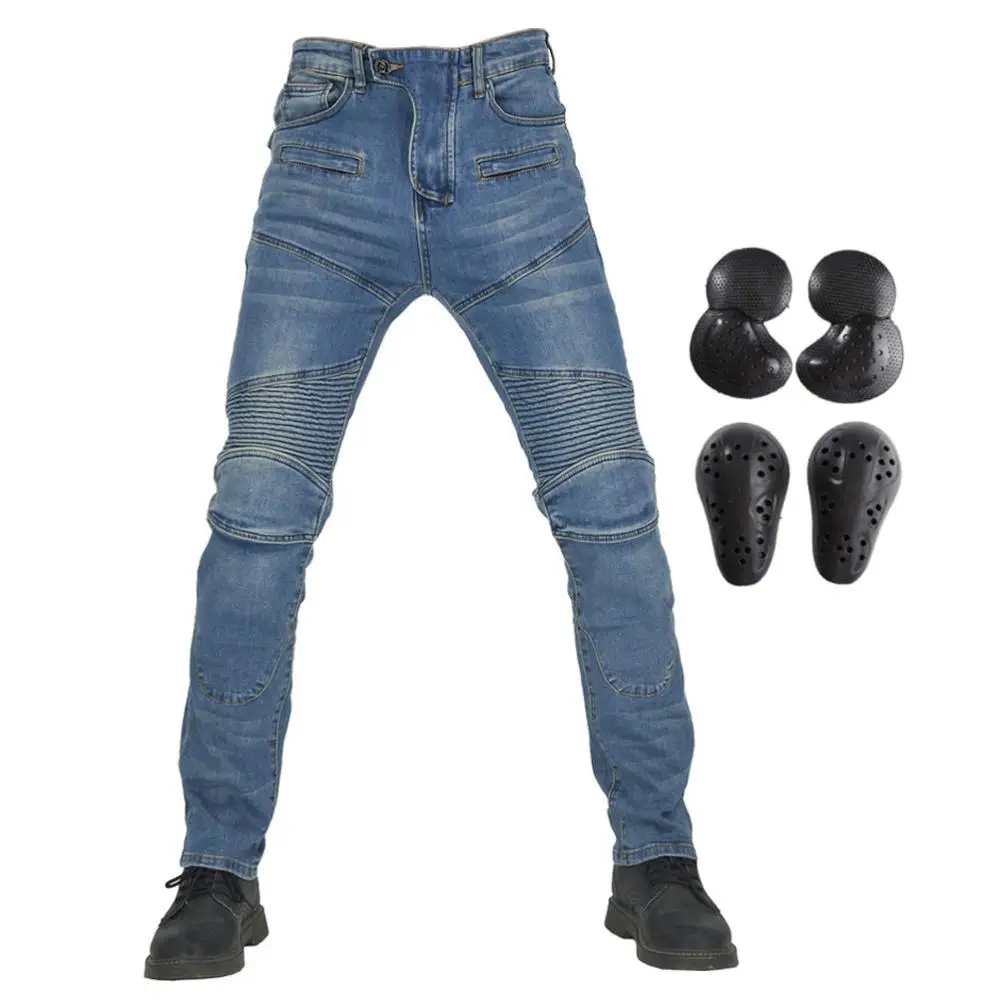 Джинсы для мотоциклистов улучшенные джинсы езды на мотоцикле мужчин и женщин