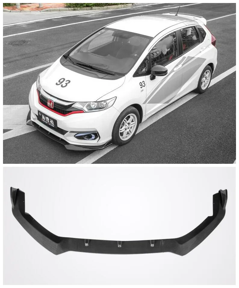 3 шт./1Ser ABS краска автомобильный бампер передний протектор для губ Подходит HONDA FIT