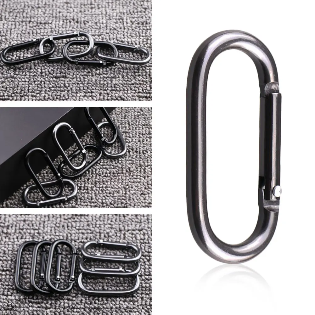 

5/10/20pcs Oval Hanging Buckle Carabiner Hanging Buckle Small Bag Buckle Water Bottle Hook for Camping Fishing Hiking Traveling