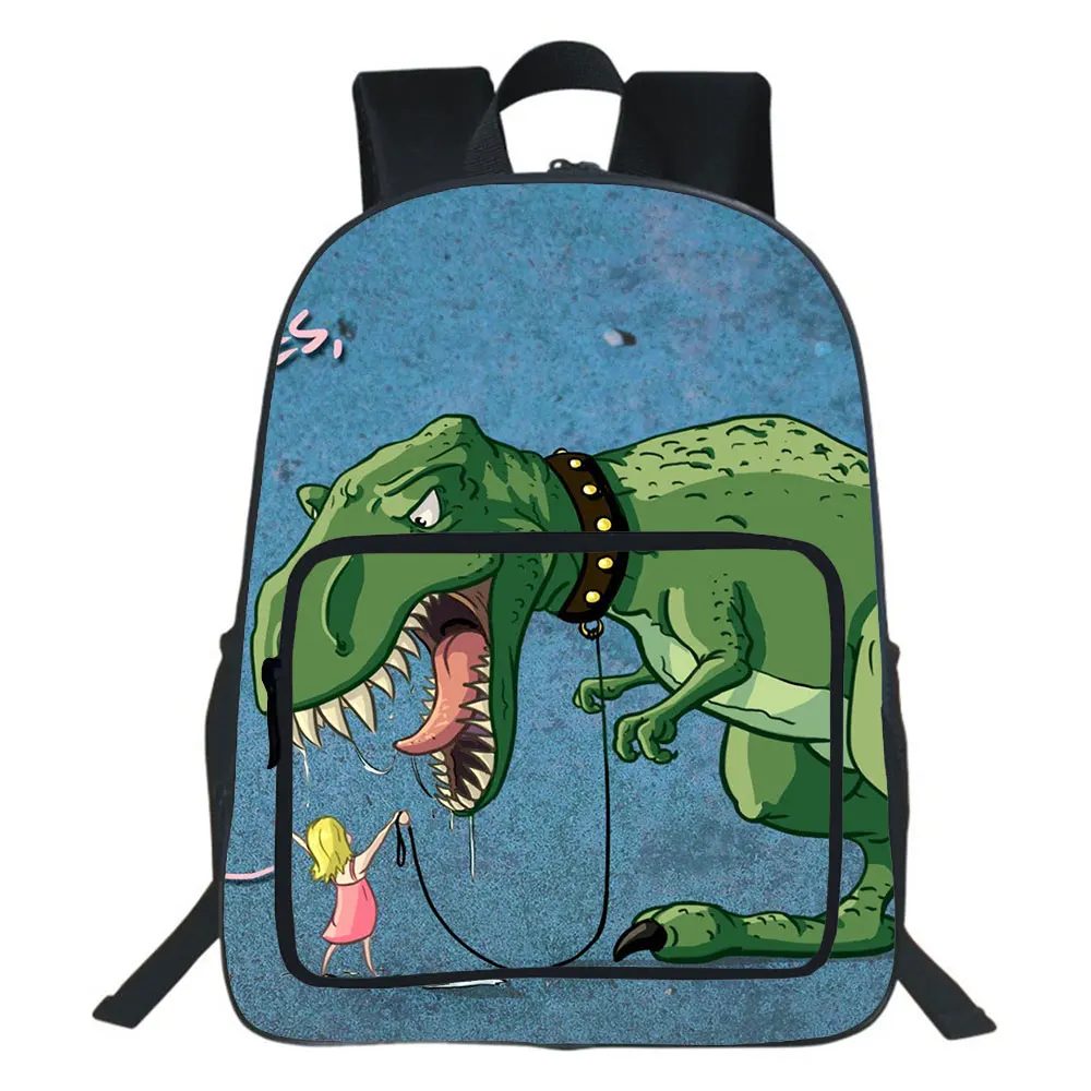 Dinosaur School Bag Men Bookbag Boy Girl Bag Students Knapsack Men Travel Shoulder Backpacks Double-layer Rucksack Children Bag