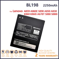100 original bl198 2250mah battery for lenovo a859 a860e s890 a850 a830 k860 k860i a678t genuine phone batteriestracking code