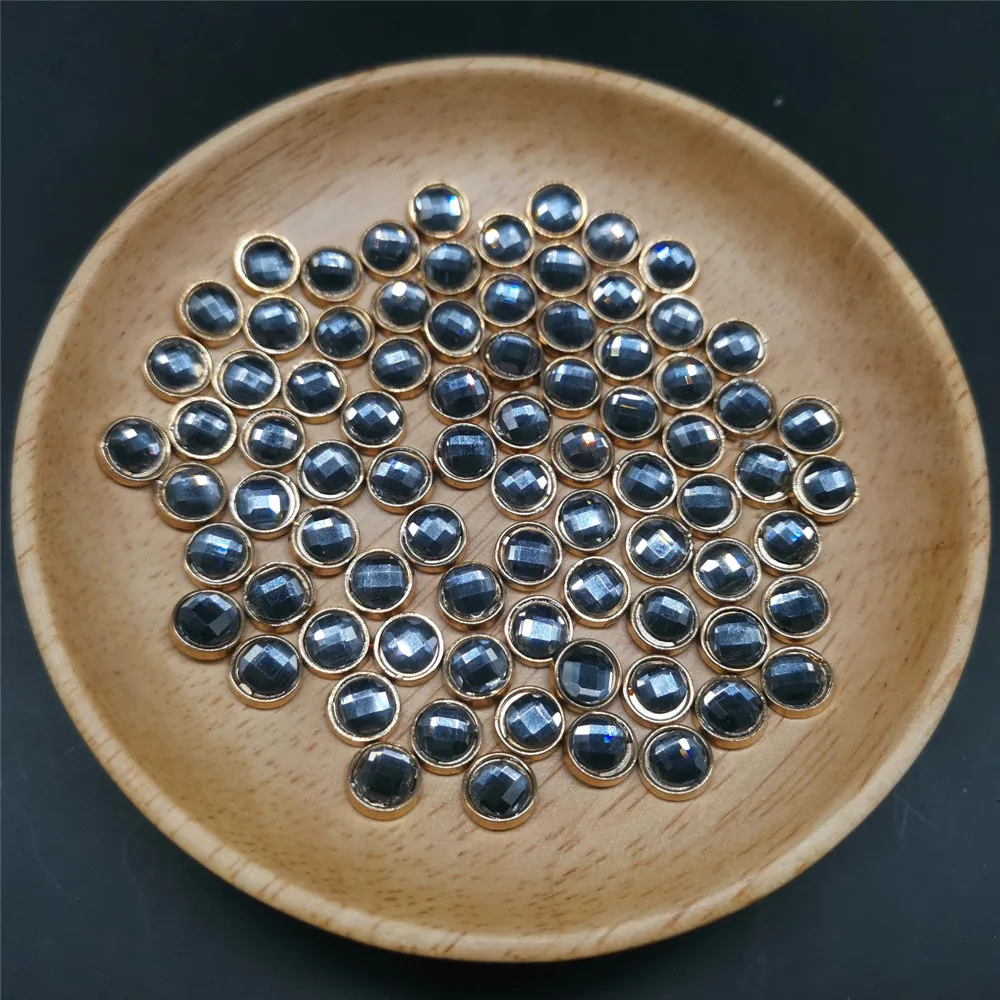 8 мм Стразы шпильки Круглый Flatback украшения одежды кристаллами и камнями 30 шт