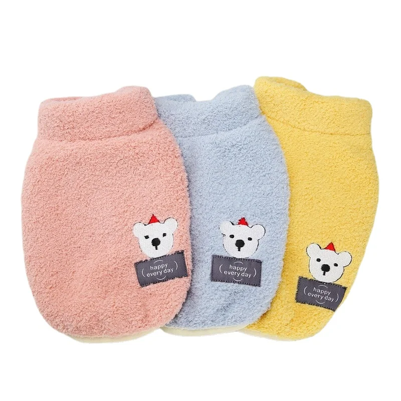 

Autumn&Winter Dog Clothing Thick Warm Jecket Coat Teddy Snowman Velvet Vest Plush Dog Shirts for Small Dogs Pet Costumes