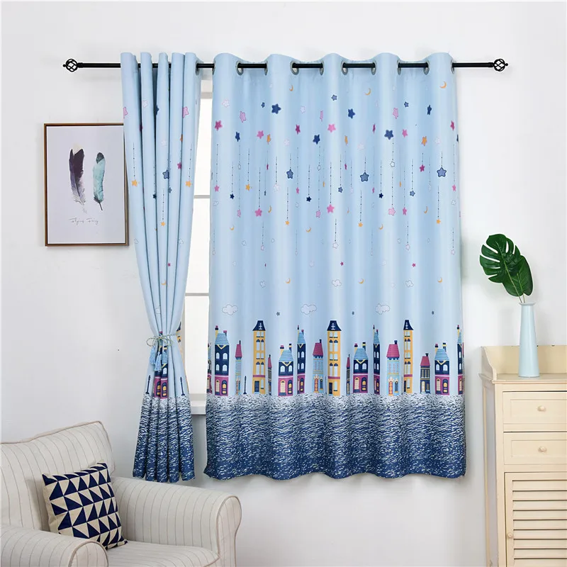 

GY2826 Gyrohome Stars Castles Printing 1PC Short Curtain Living Dining Room "Customise" Bedroom
