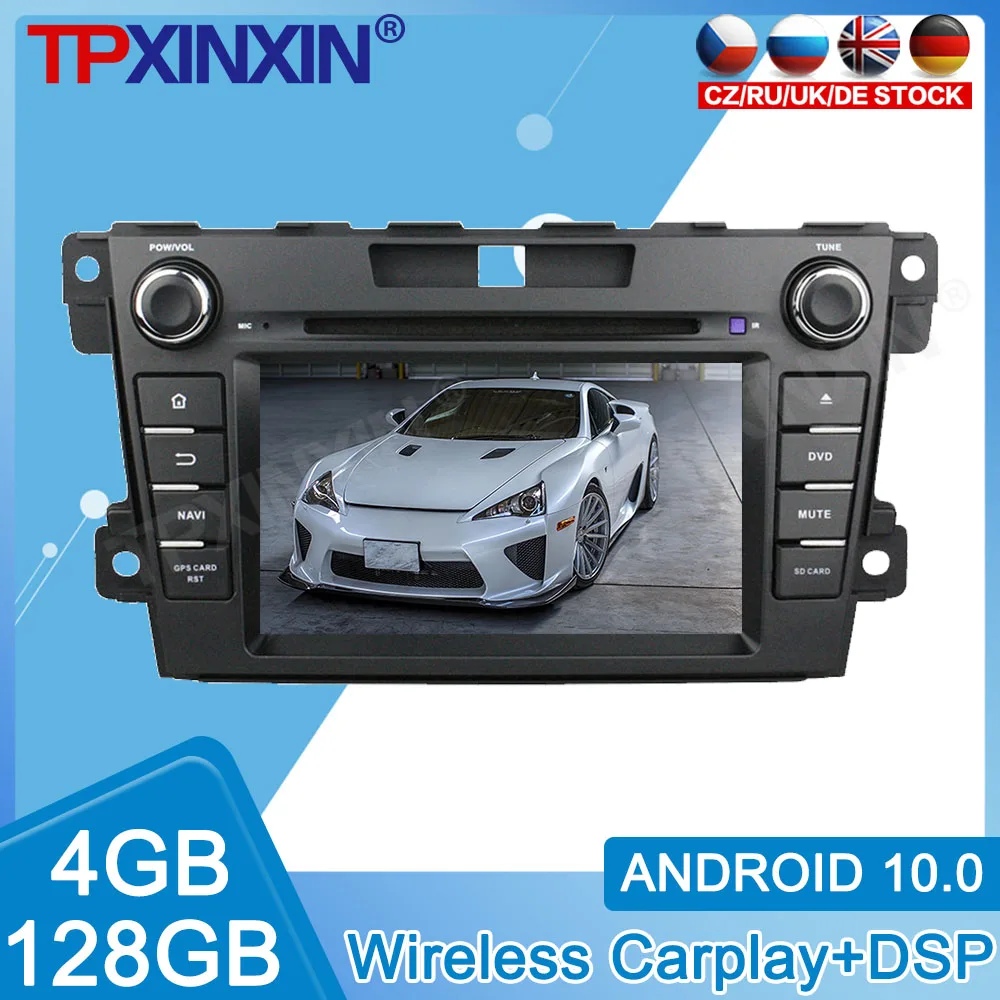 

Android 10.0 Carplay 4G+128GB For MAZDA CX-7 2012-2013 Radio Recorder IPS DSP Multimedia Player Stereo Head Unit GPS Navigate