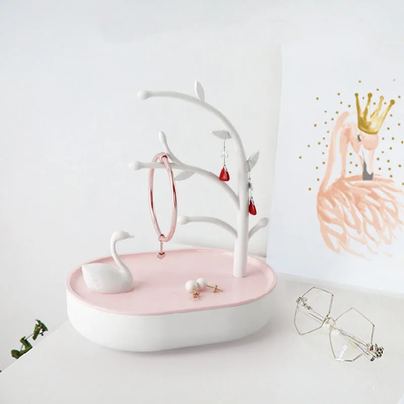 

Jewelry Display Organizer Plastic Makeup Organizer Tree Shaped Jewelry Box Cosmetic Ring Lipstick Necklace Display Storage Rack